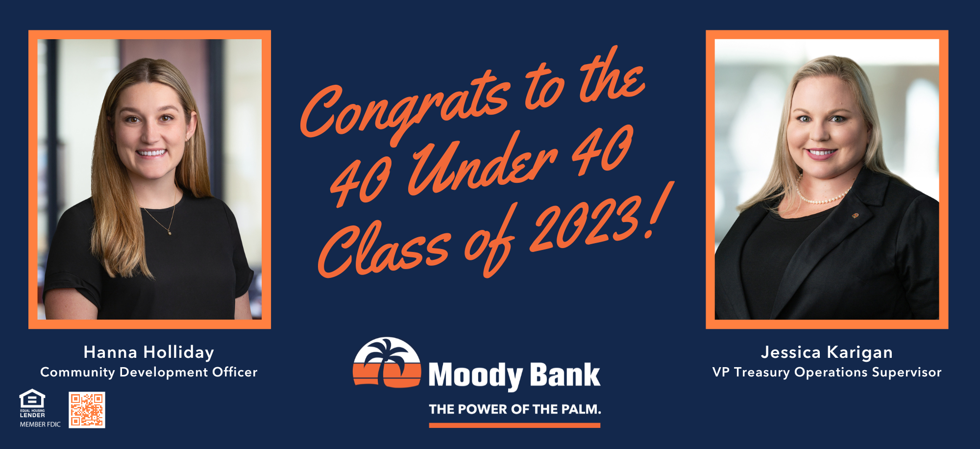 Hanna Holliday and Jessica Karigan Named 40 Under 40 by the Galveston County Daily News
