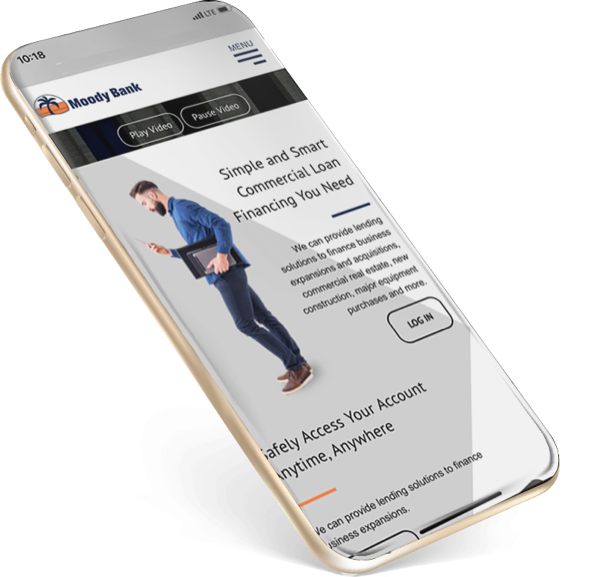 phone with image of business man on the phone