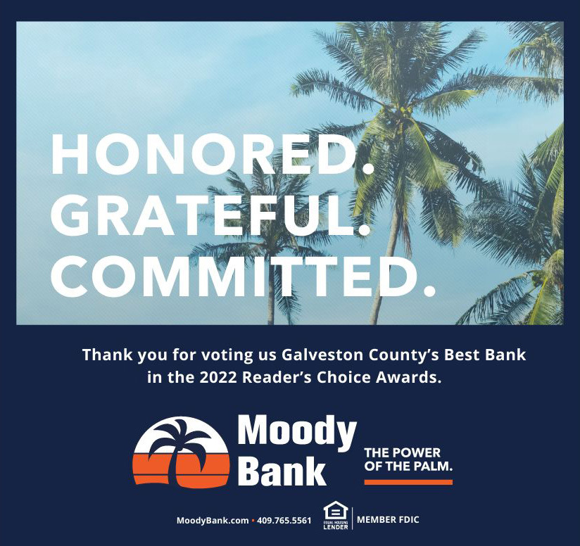 Moody Bank Named Best Bank in Galveston County